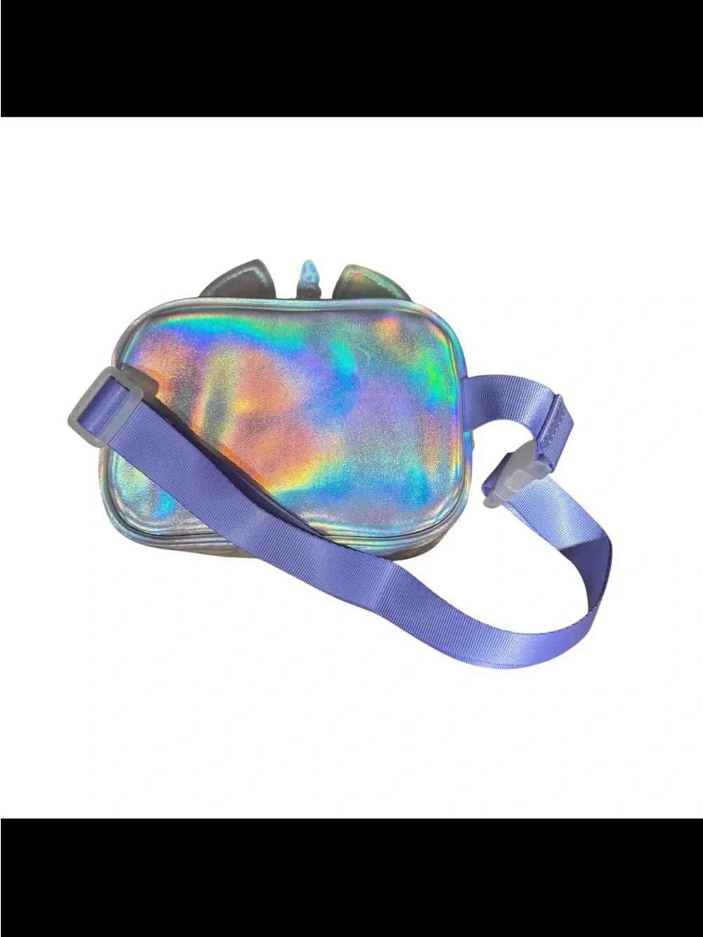Cat & Jack Kids Fanny Pack Purple Unicorn Glitter Waist Bag Adjustable Strap